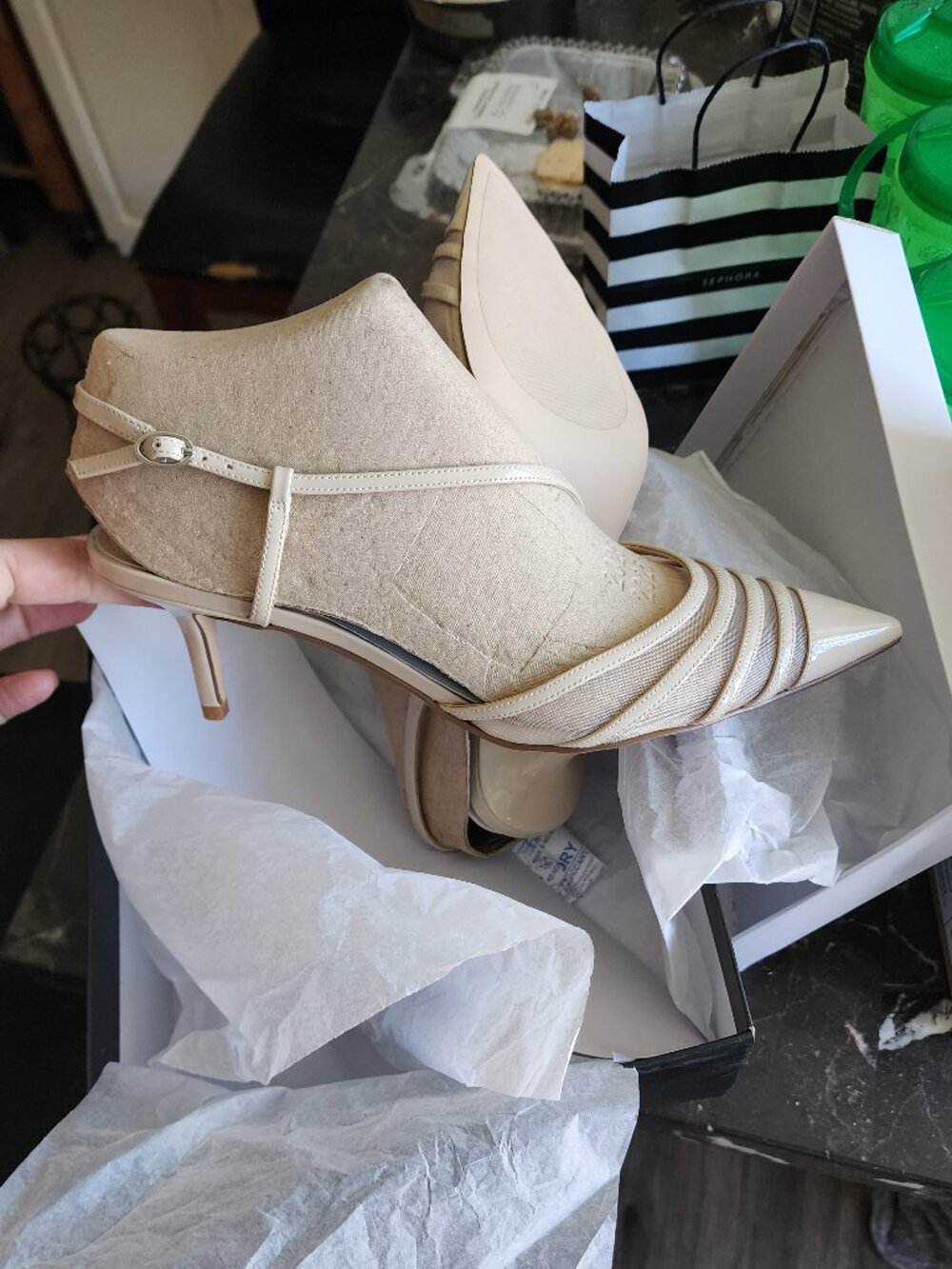Ninewest Abel3 nude pumps size 12m